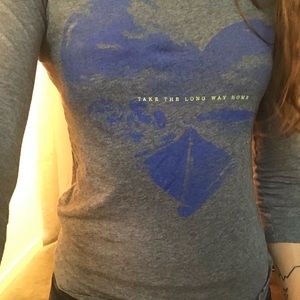 American Eagle Take The Long Way Home 3/4 Tee